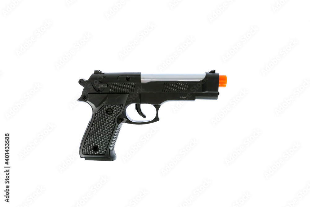 black children's toy gun. toy weapons