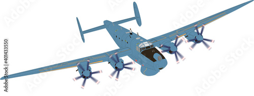 Bild auf Leinwand Vector illustration of a military aircraft
