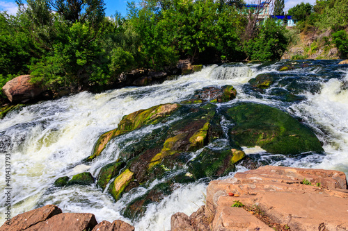 Rapids on the Inhulets river in Kryvyi Rih, Ukraine photo