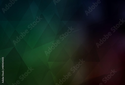 Dark Green vector abstract polygonal template.