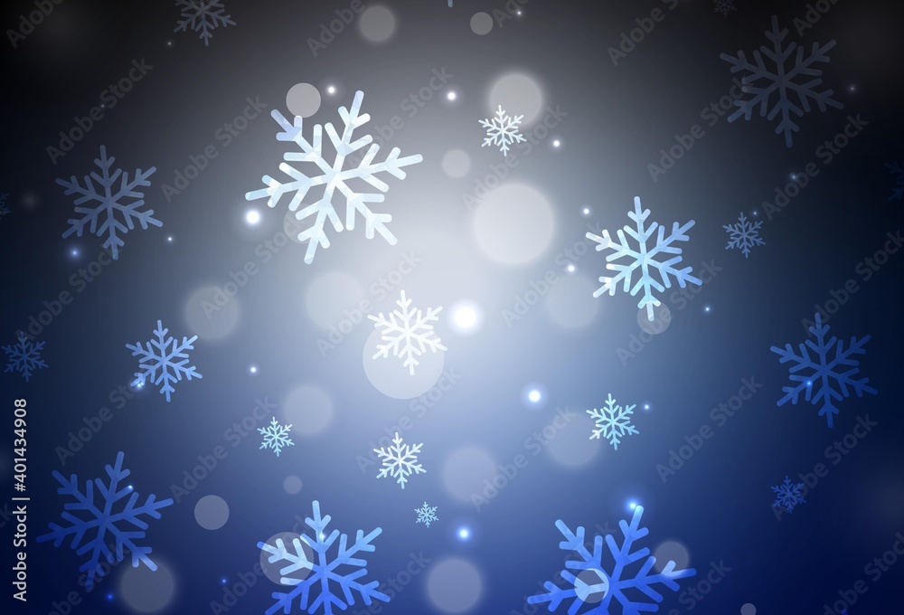 Dark BLUE vector layout in New Year style. Dark BLUE vector layout in New Year style.