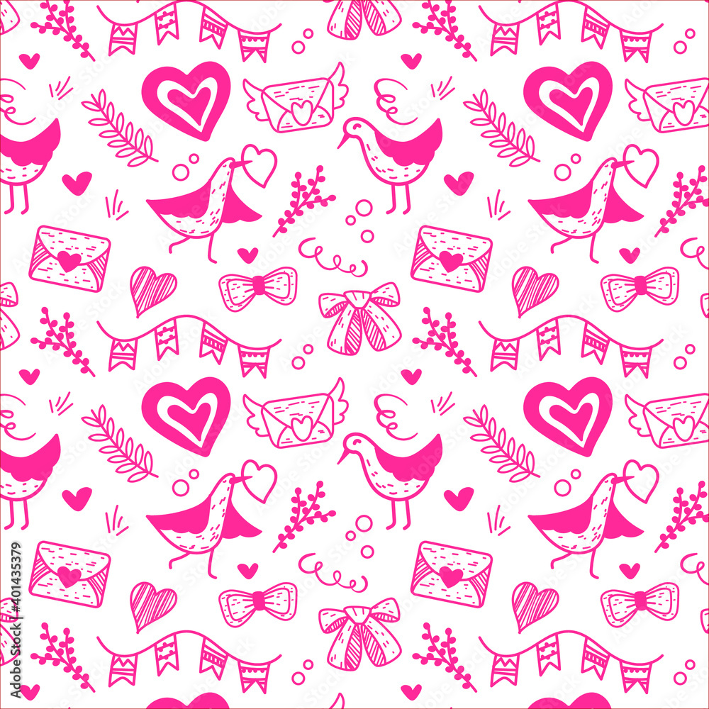 Seamless Wallpapers for Valentine's Day holiday Seamless Wallpapers for Valentine's Day holiday