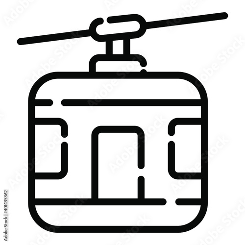 chairlift line concept icon