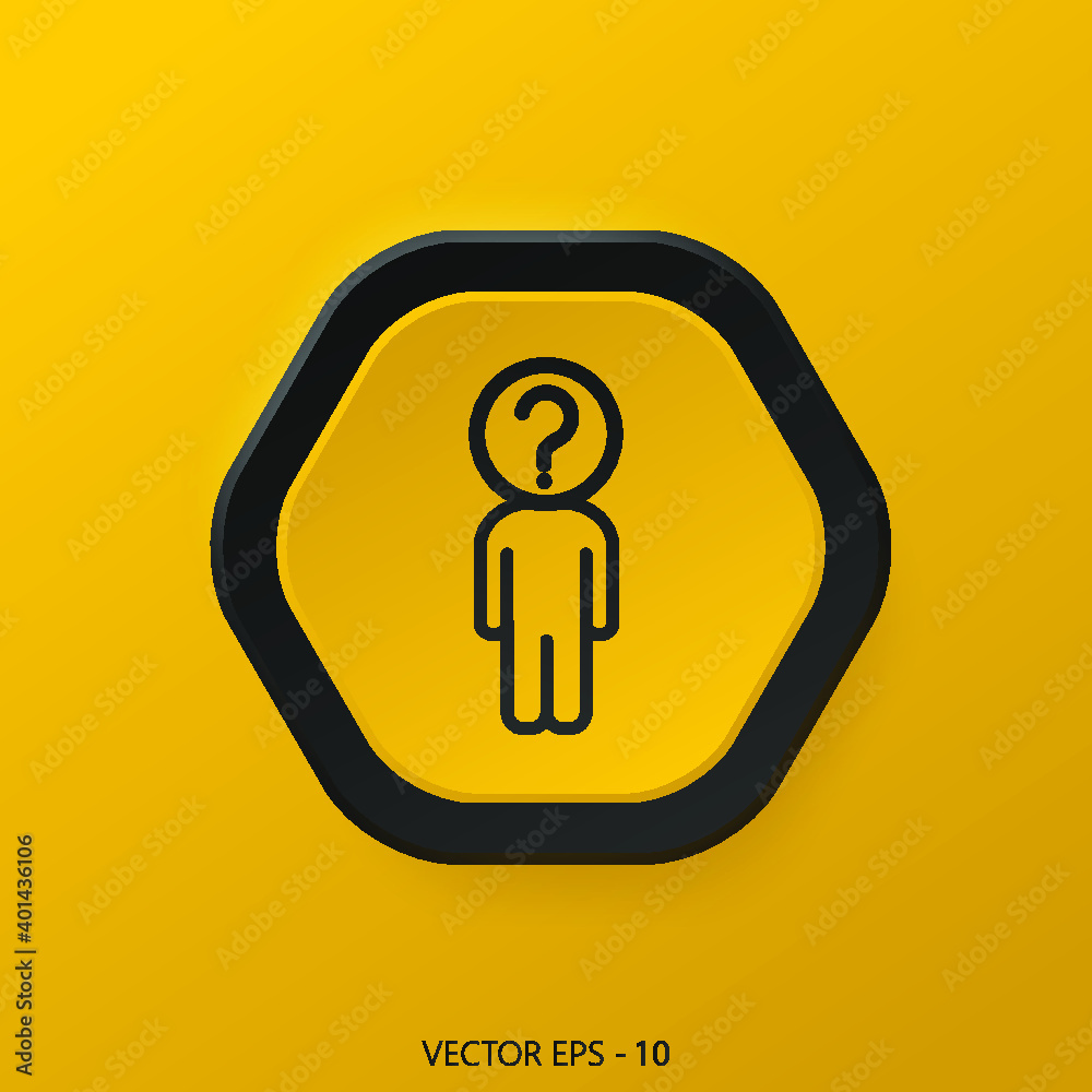 Problem Icon on hexagon yellow Internet Button Original Illustration. Problem Icon on hexagon yellow Internet Button Original Illustration.