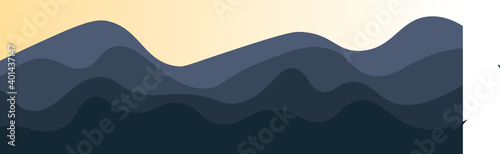 blue mountain landscape vector illustration
