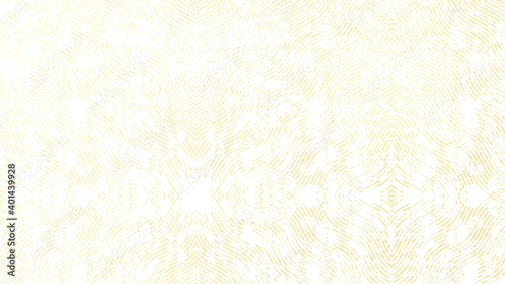 Fototapeta premium Abstract background of cream, beige, yellow or peach yellow colored curved stripes on white. Line art in 4k resolution.