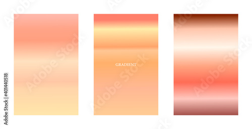 Modern beautiful colorful gradient background set with text, color palette, lovely landscape, abstract banner, trendy collection, bright and elegant gradients, vector illustration © Malvi