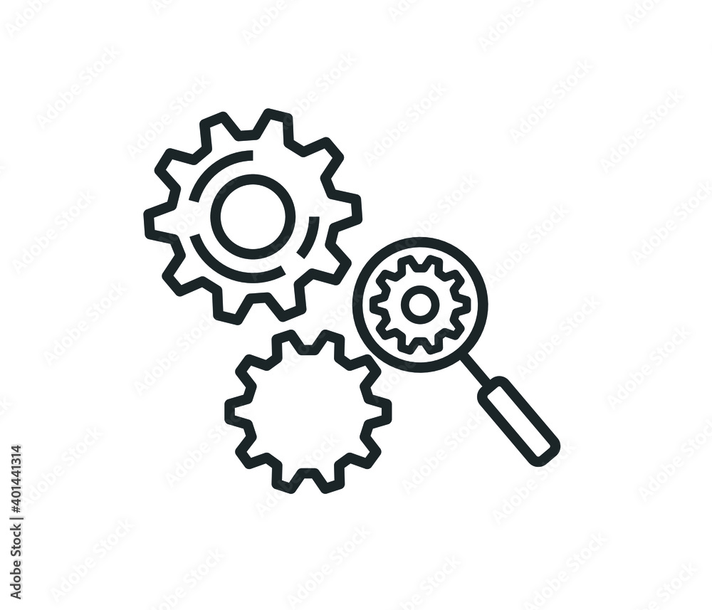 Obraz premium Finding Technical Problems, Fixing, Concept Design, Vector illustration 