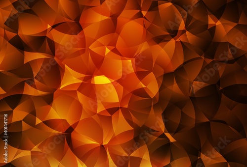 Dark Orange vector gradient triangles texture.