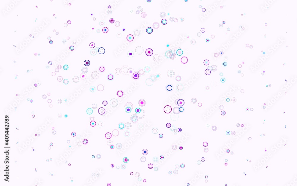 Light Pink, Blue vector background with bubbles. Light Pink, Blue vector background with bubbles.