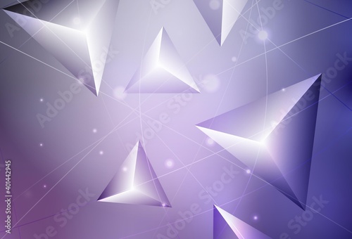 Light Purple vector abstract polygonal background.