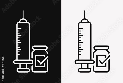 vaccine icon vector design template