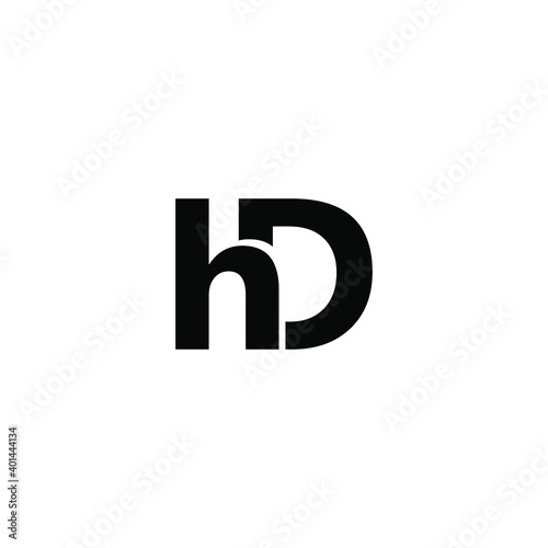 hd letter vector logo design