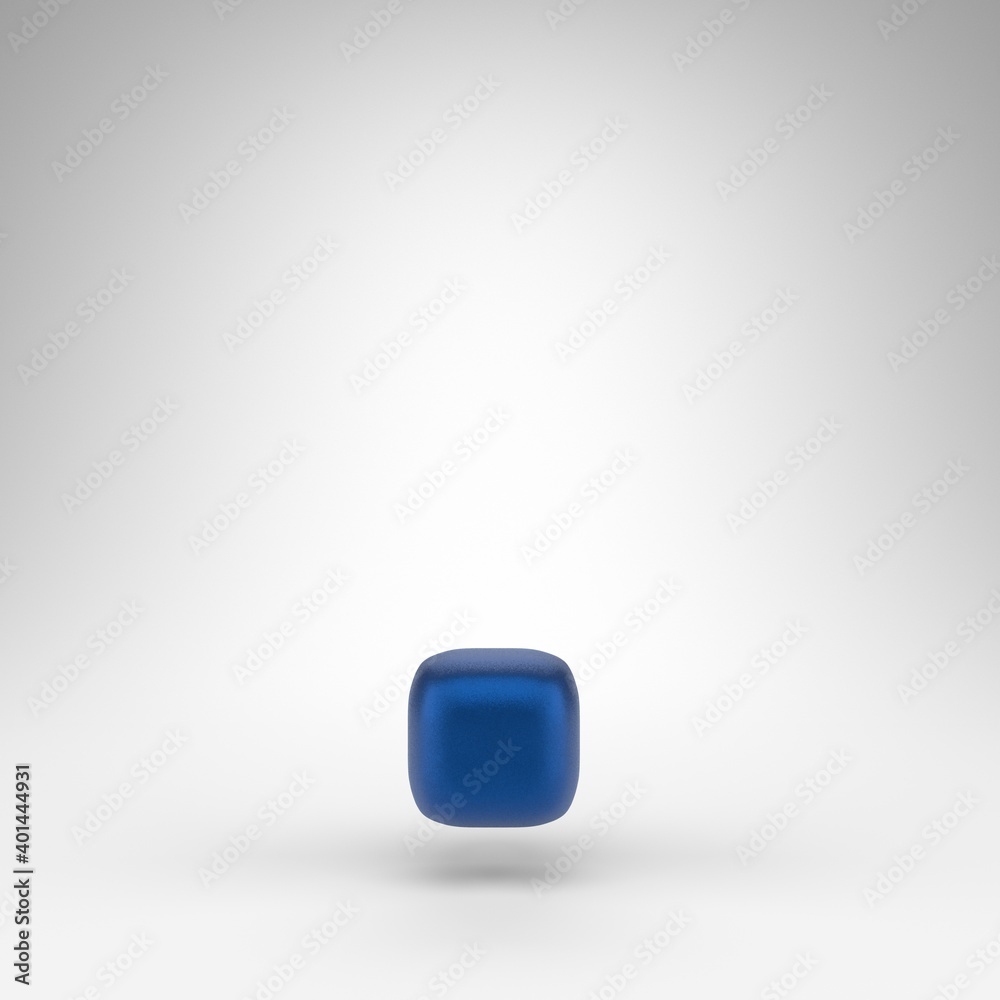 Period symbol on white background. Anodized blue 3D sign with matte texture. Period symbol on white background. Anodized blue 3D sign with matte texture.