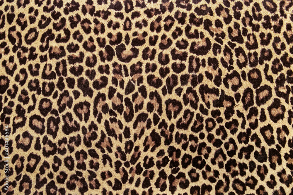 Leopard print fabric pattern, seamless background image. Stock Photo ...