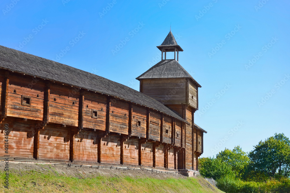 The citadel of the Baturyn fortress. Tourist attraction of the city of Baturyn, Chernihiv region, Ukraine
