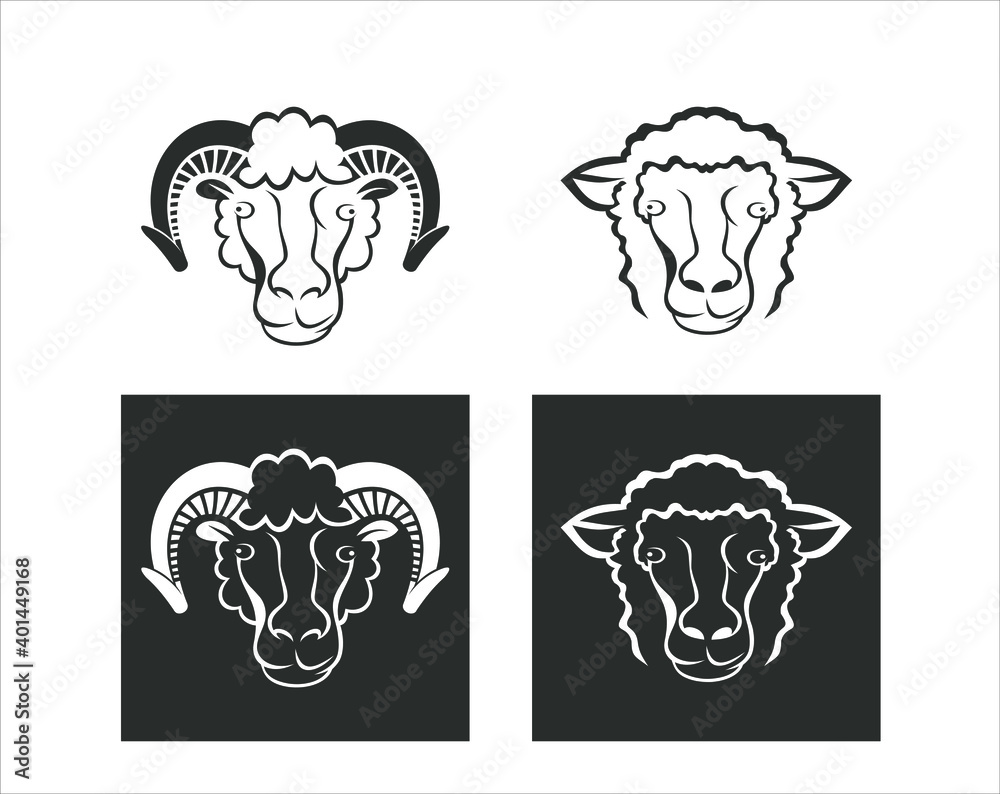 sheep head icon collections