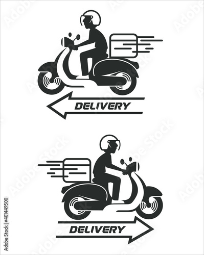 delivery service icon. vector art. photo