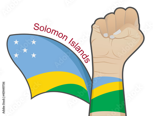The spirit of struggle to defend the country by raising the national flag of Solomon Islands