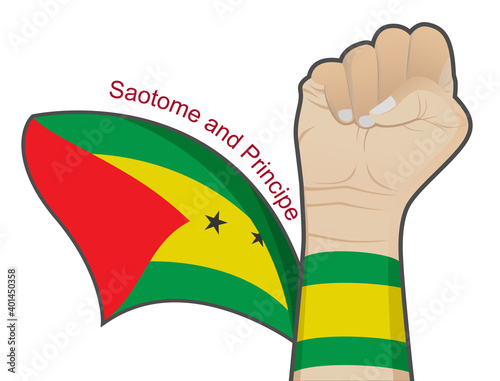 The spirit of struggle to defend the country by raising the national flag Saotome and Principe
