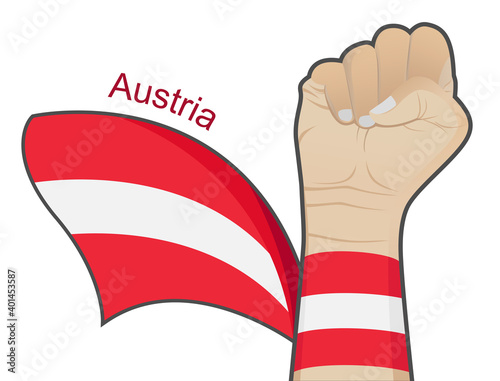The spirit of struggle to defend the country by raising the Austrian national flag