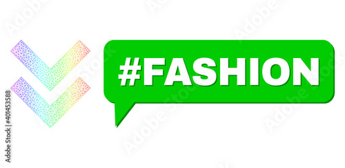 #Fashion and shift down vector. Spectrum vibrant net shift down, and conversation #Fashion cloud frame. Speech colored #Fashion cloud has shadow.