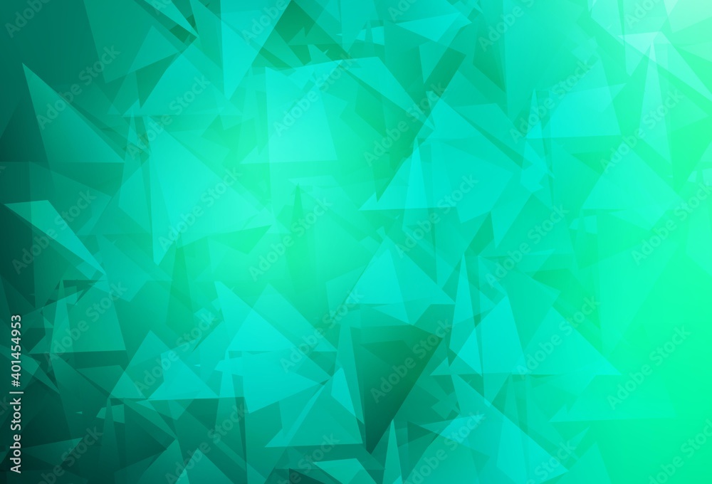 Obraz premium Light Green vector polygonal pattern.