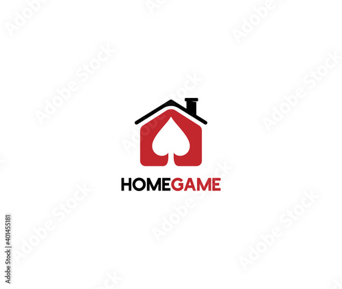 Poker House logo gambling stock illustration