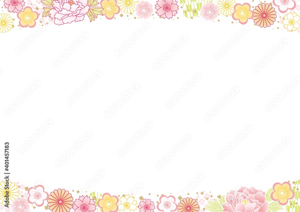 春の豪華な和柄02