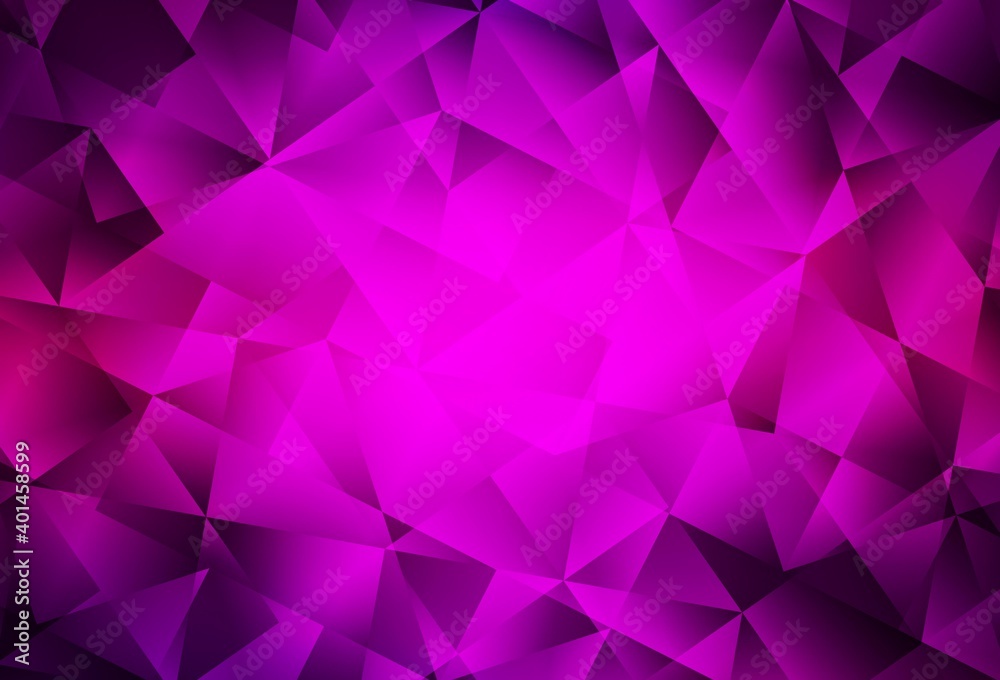 Dark Purple vector gradient triangles pattern. Dark Purple vector gradient triangles pattern.