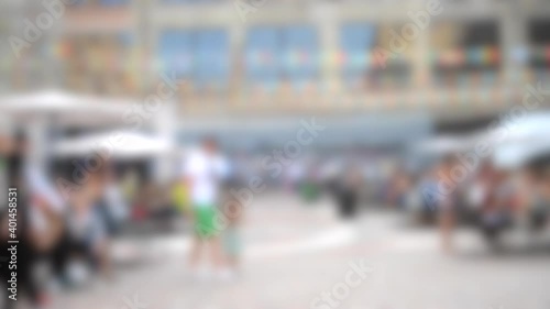 Wallpaper Mural Blurred background. People walking walk down the street at a festival Torontodigital.ca