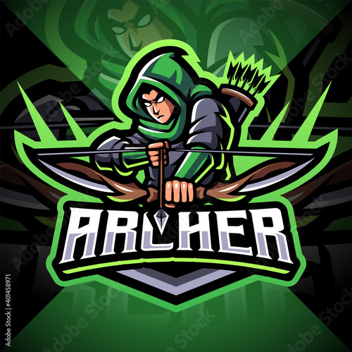 Archer esport mascot logo design
