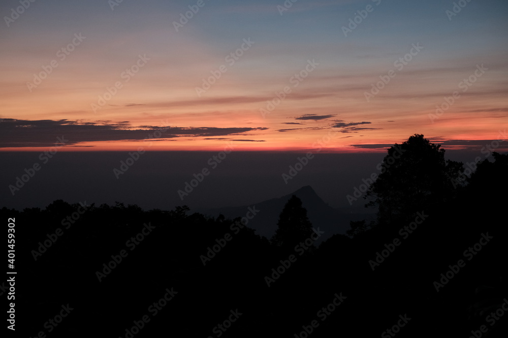 sunset in the mountains (landscape)