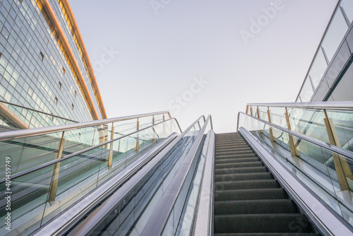 An escalator in business area. © Zimu