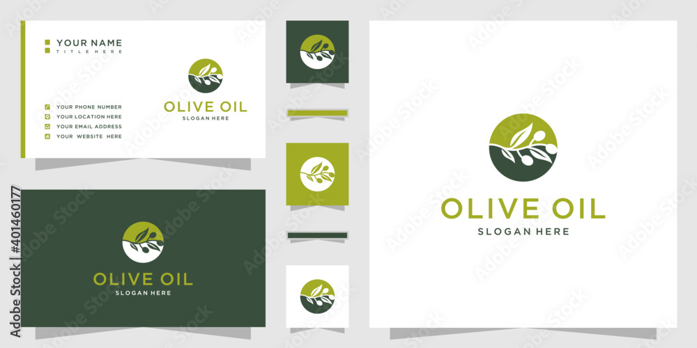 Olive oil logo with letter o design Stock Vector | Adobe Stock