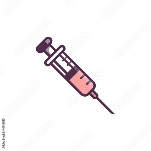 syringe with vaccine icon