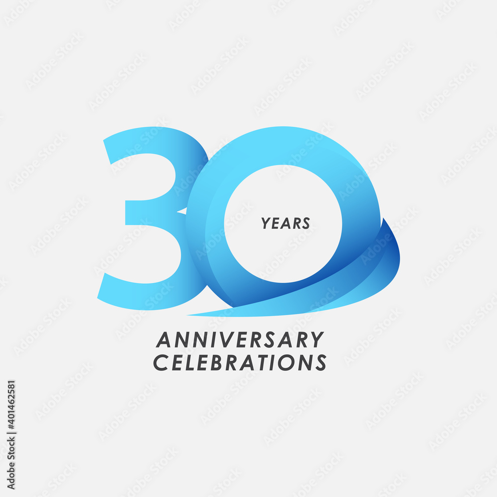 30 Years Anniversary Celebrations Vector Template Design Illustration 30 Years Anniversary Celebrations Vector Template Design Illustration