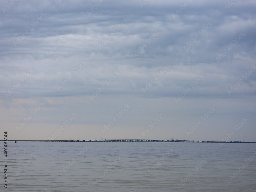 Long bridge over water