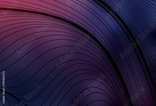 Dark Purple vector background with lines.