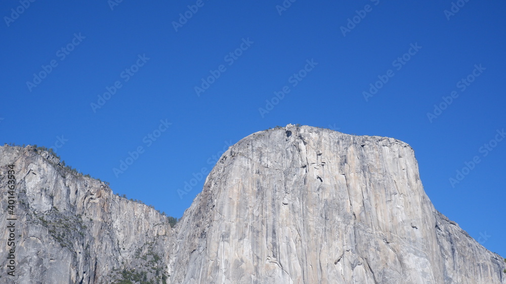 El Capitan rocks in Yosemite. Rocks and mountains
