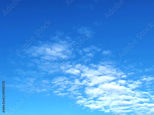 White clouds and blue sky on sunshine day.