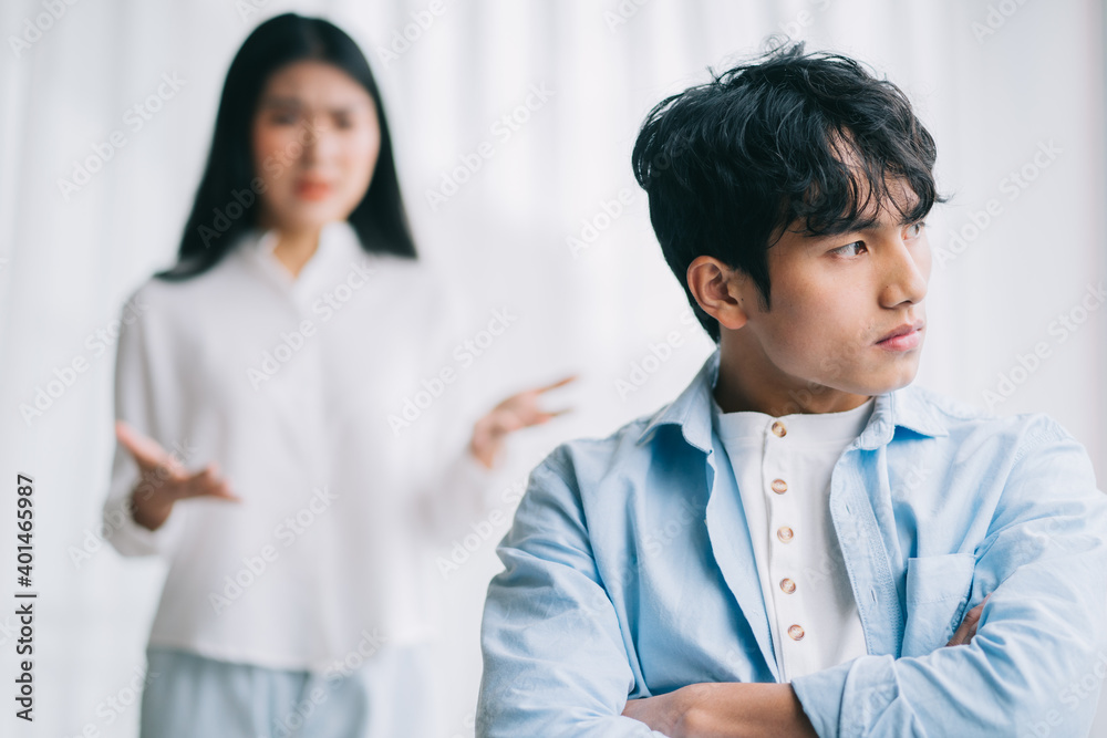 The Asian couple argued with each other leading to a breakup The Asian couple argued with each other leading to a breakup