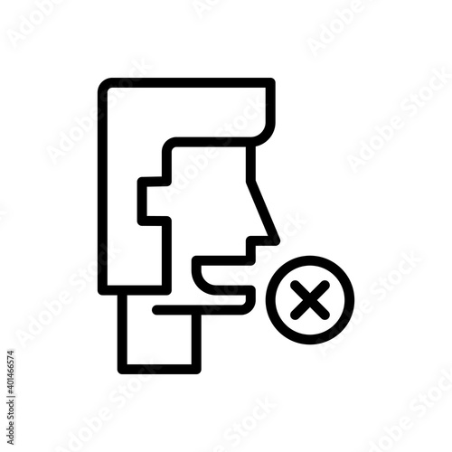 No sound icon in line style isolated on white background. EPS 10