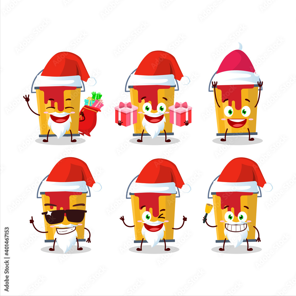 Yellow paint bucket cartoon character with various angry expressions Yellow paint bucket cartoon character with various angry expressions