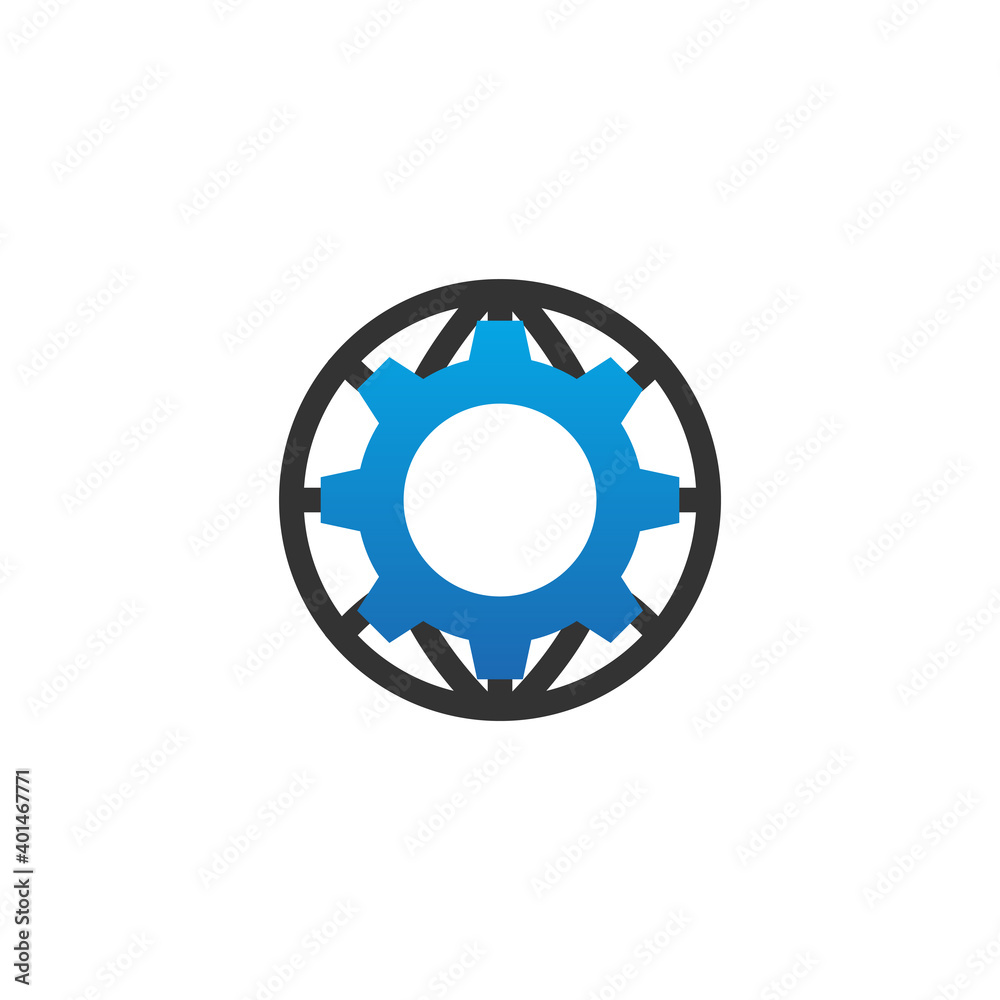 Illustration Vector Graphic of World Mechanic Technology Logo. Perfect to use for Technology Company Illustration Vector Graphic of World Mechanic Technology Logo. Perfect to use for Technology Company