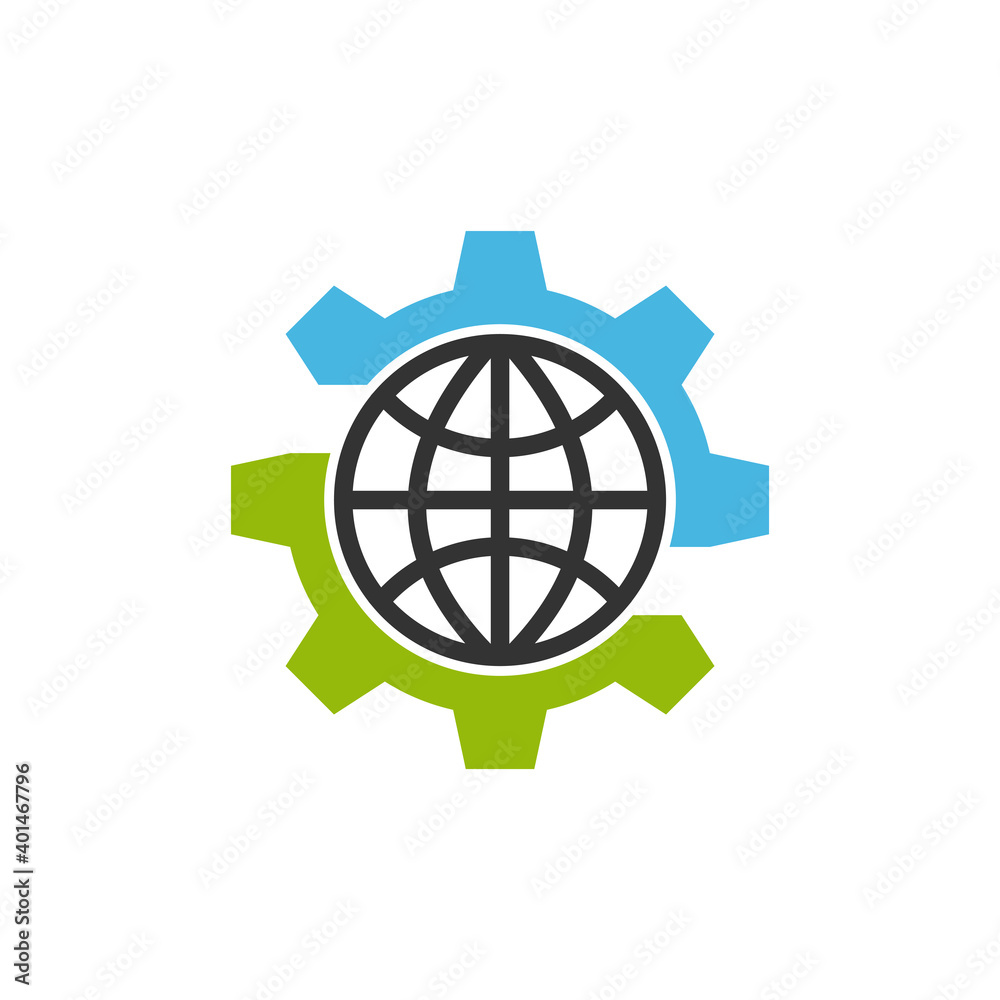Illustration Vector Graphic of World Mechanic Technology Logo. Perfect to use for Technology Company
