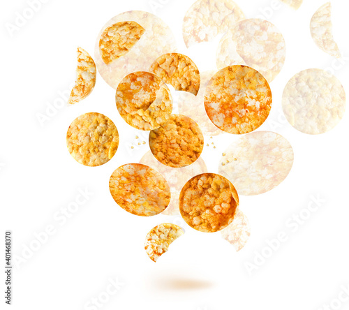 Photo of salted corn chips isolated