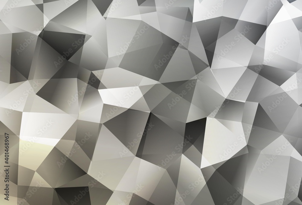 Fototapeta premium Light Gray vector abstract polygonal template.
