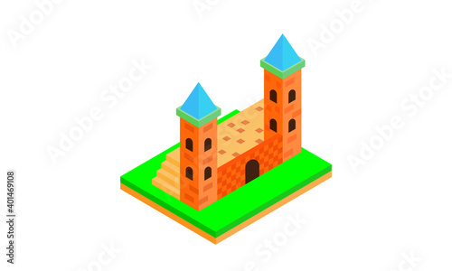 castle on white background