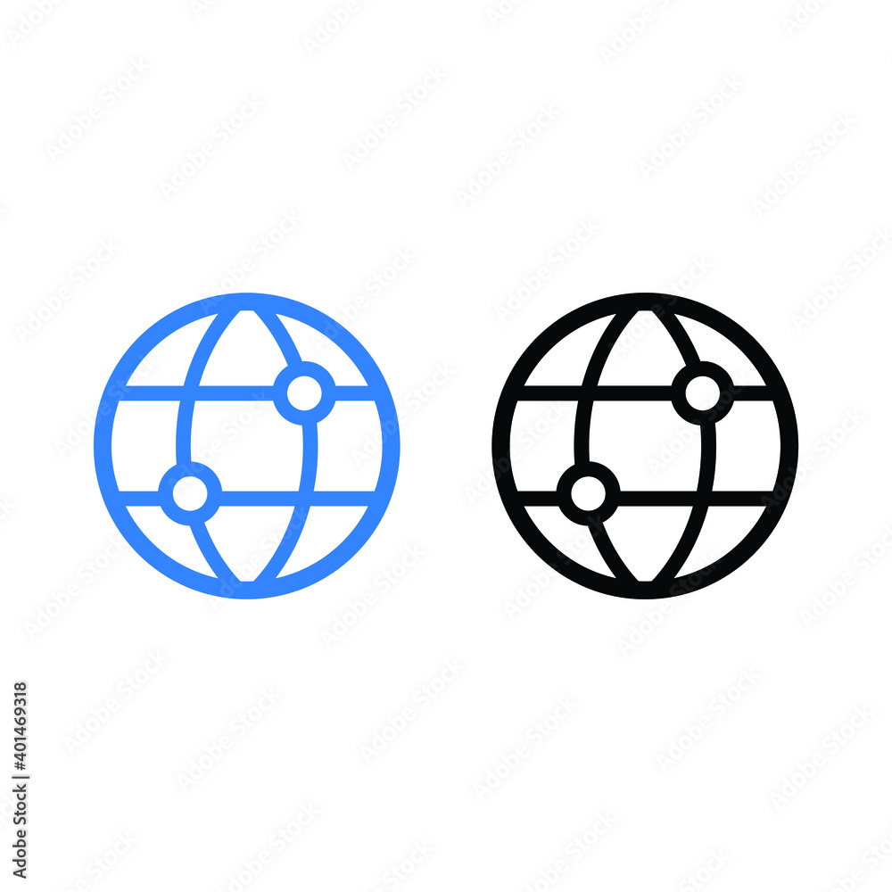 globe icon, internet sign, earth and world vector globe icon, internet sign, earth and world vector